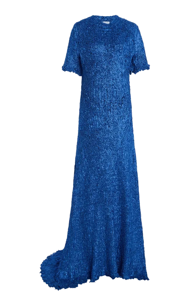 Ismene Crinkled Silk Maxi Dress