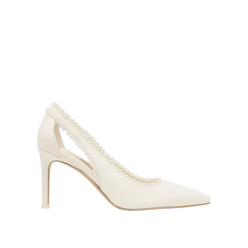 Kelson Pearl Heels True White Leather