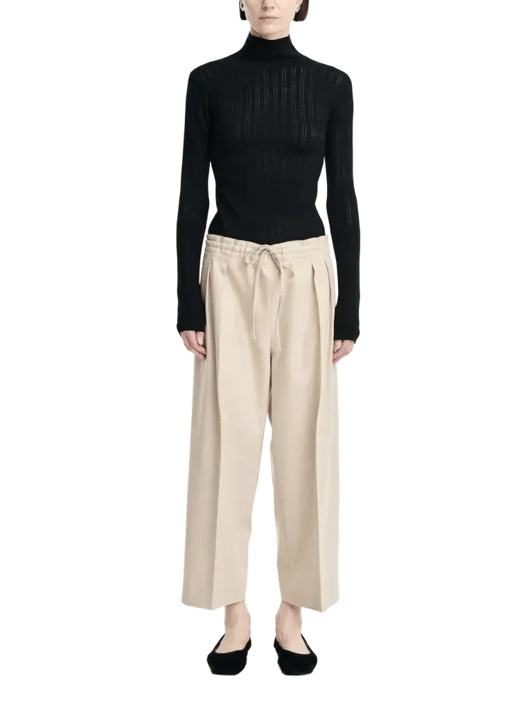 Slim Thermal Mock Neck in Black