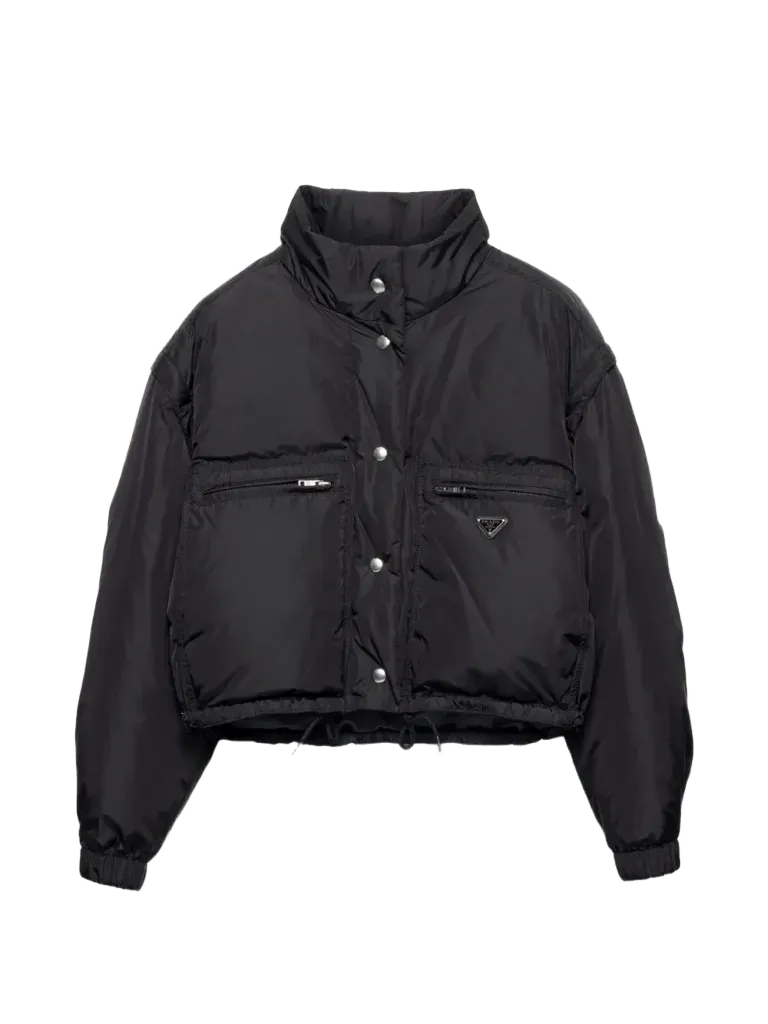 Prada Lightweight Re-Nylon Cropped Down Jacket