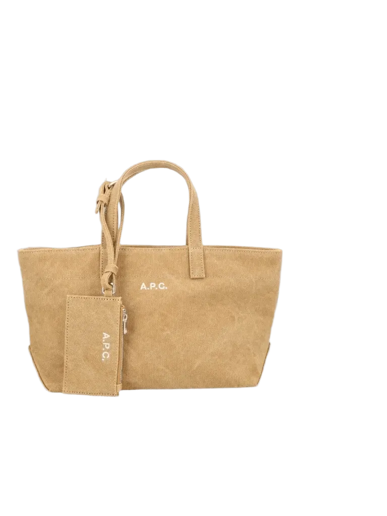 A.P.C. Le Drummer Toile Shoulder Bag — Brown