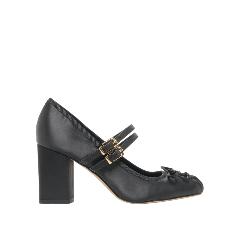 TIARAH Heels Onyx Satin