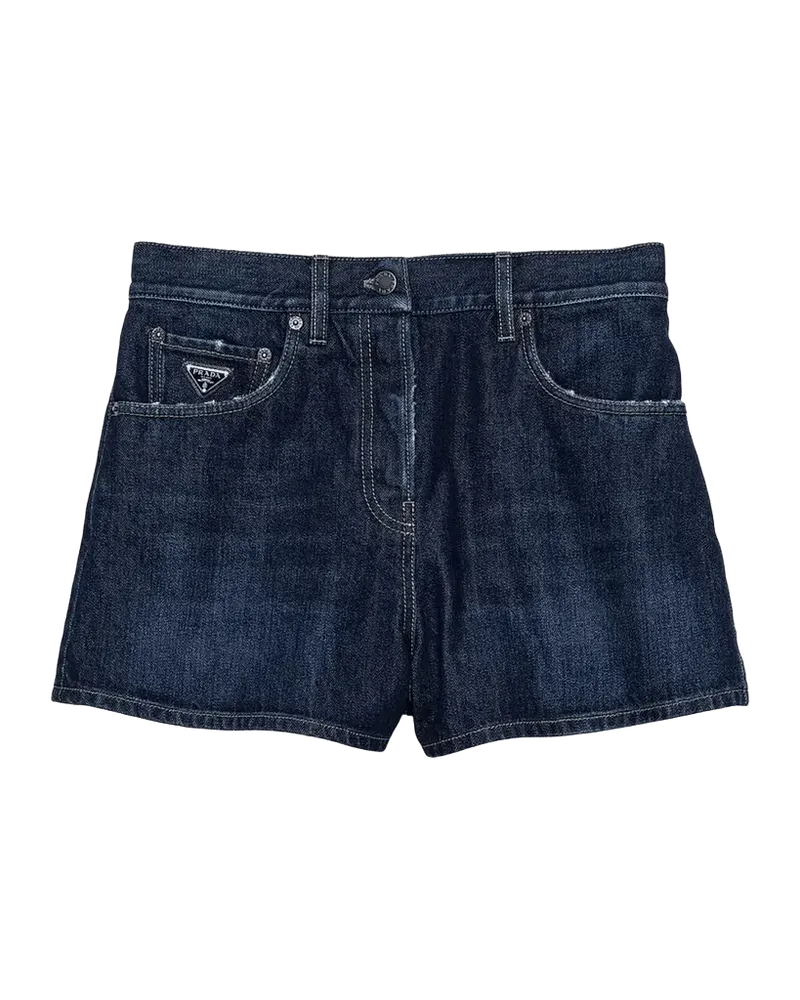 Denim Whiskered Shorts