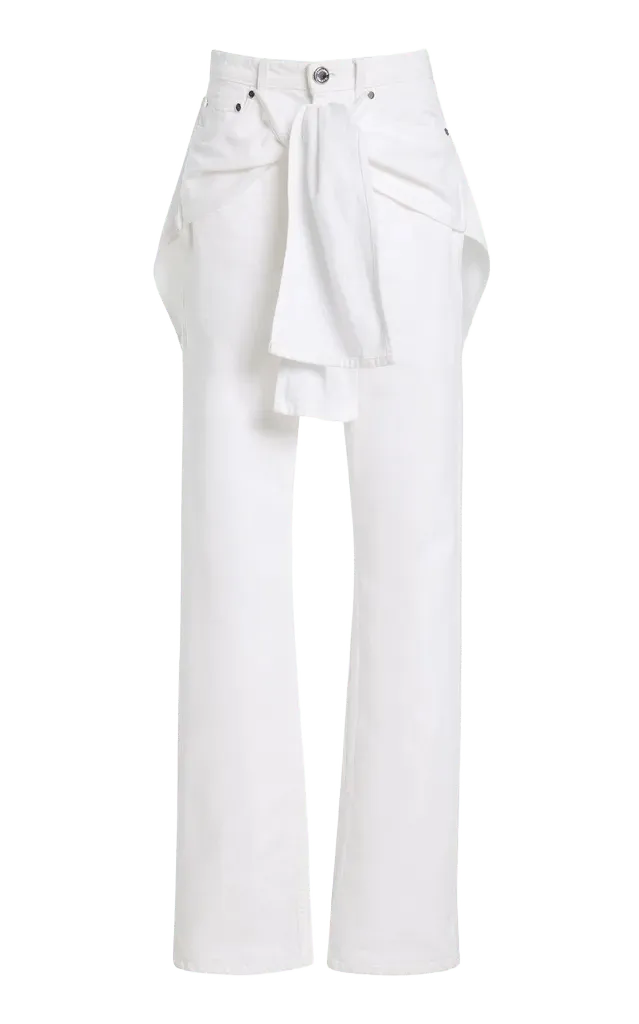 The Layton Tie-Detailed Rigid High-Rise Straight-Leg Jean