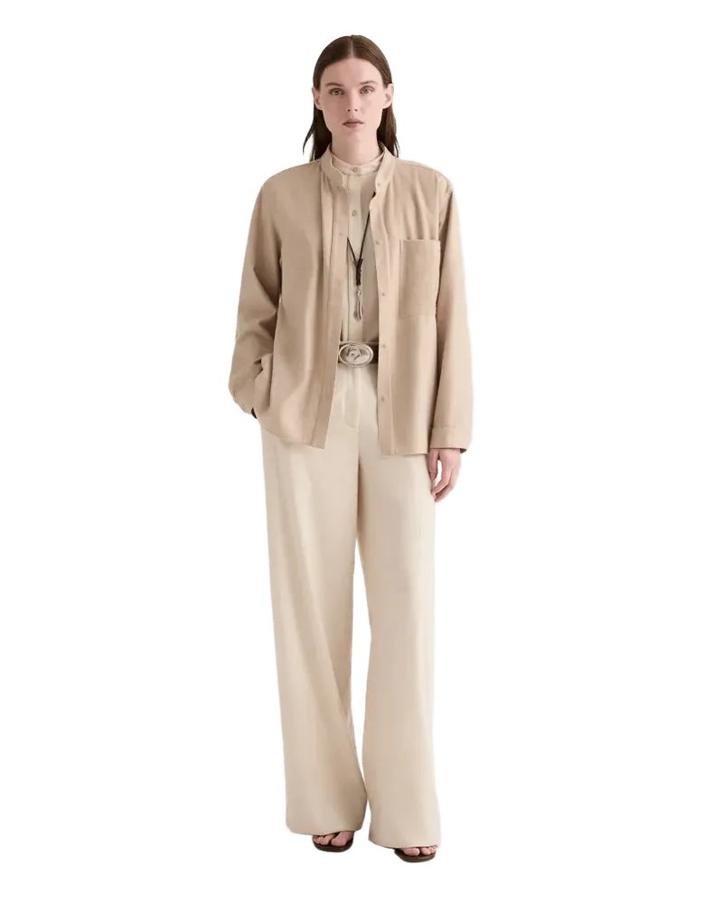 Lattache Shirt in Wool Silk Cashmere