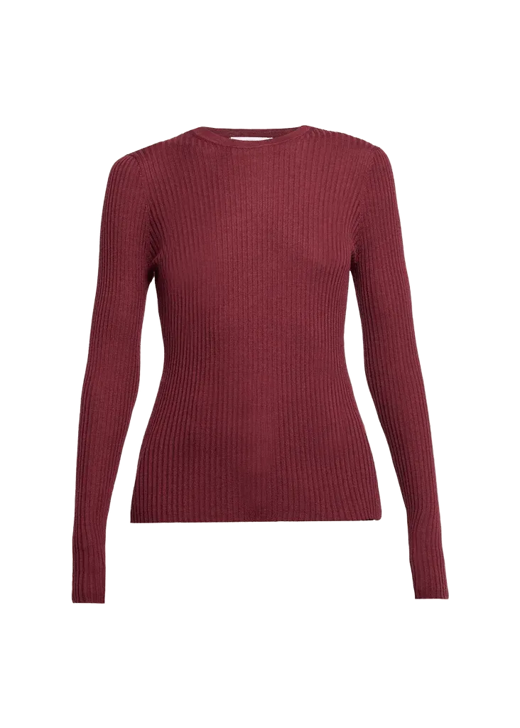 Gabriela Hearst Browning Cashmere-Silk Rib Crewneck Sweater
