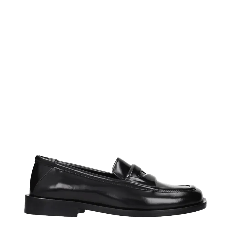 The Attico Leather Loafers — Black