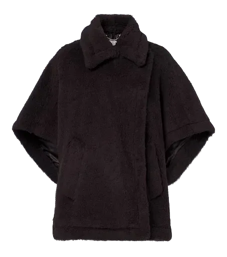 Alpaca, wool, and silk cape