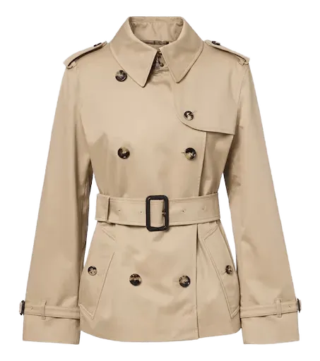 Cotton gabardine trench coat