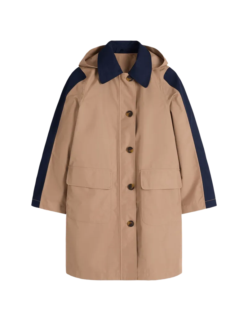 Colour block Raincoat-Amphora