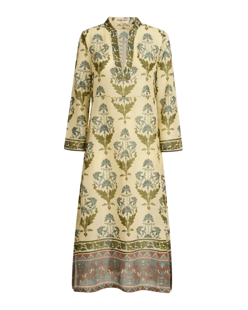 Giada Caftan in Three Flowers Print
