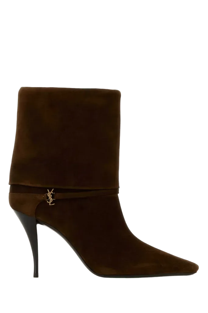 Saint Laurent Vicky Boot — Brown