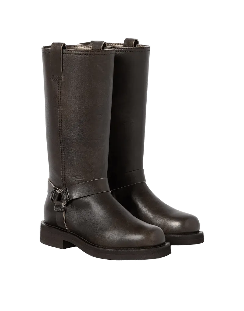 Vintage leather Biker Boots