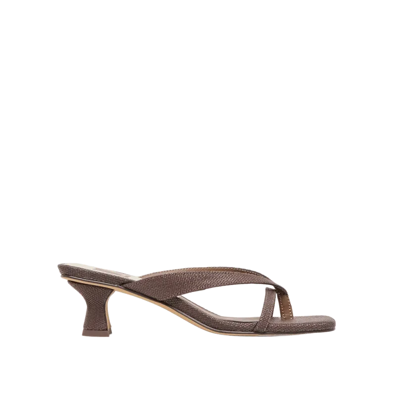 Brevel Heels Chocolate Raffia