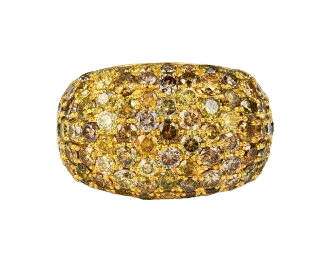 Natural Color Diamond Chubby Pinky Ring