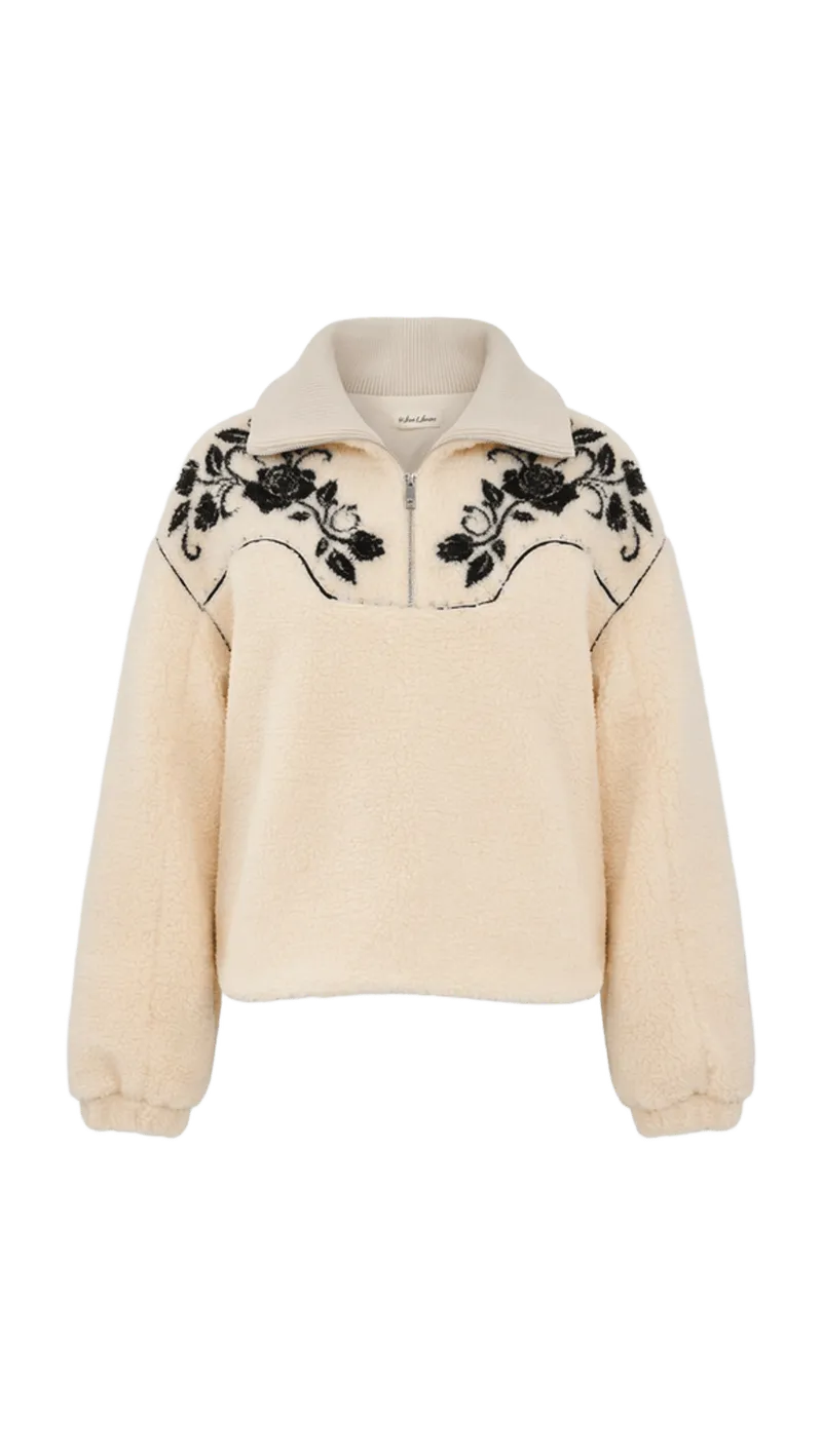 Western Floral Sherpa Sweatshirt