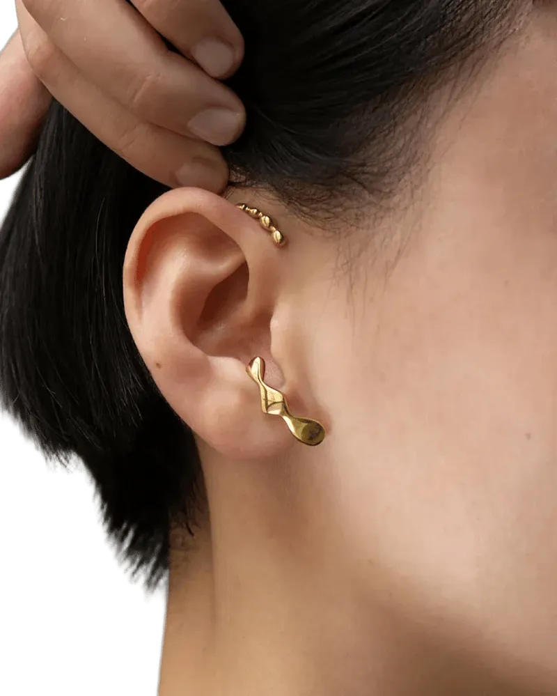 Flux Ear Cuff In Gold Vermeil