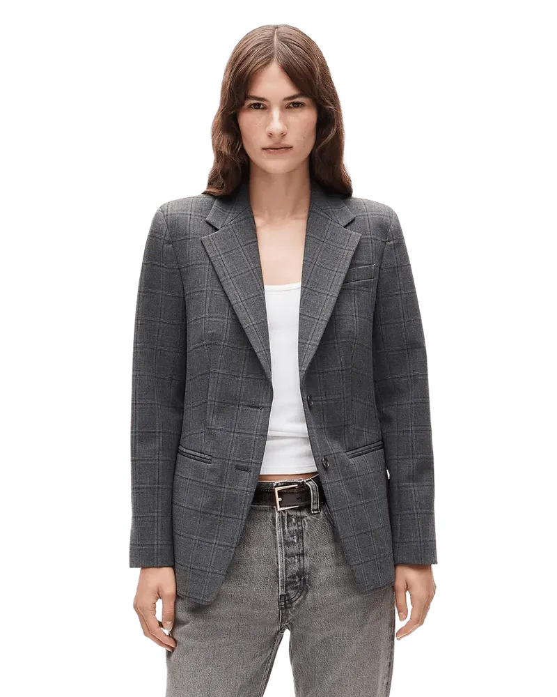 Margeaux blazer in plaid four-season stretch