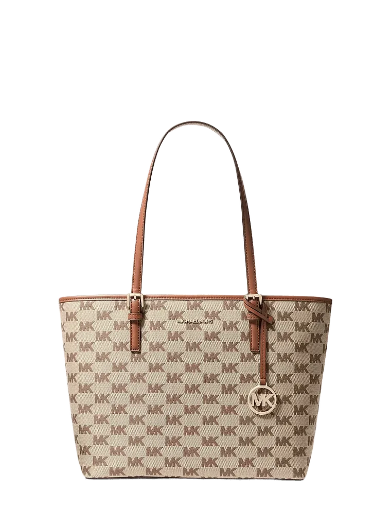 Jet Set Medium Logo Jacquard Tote Bag