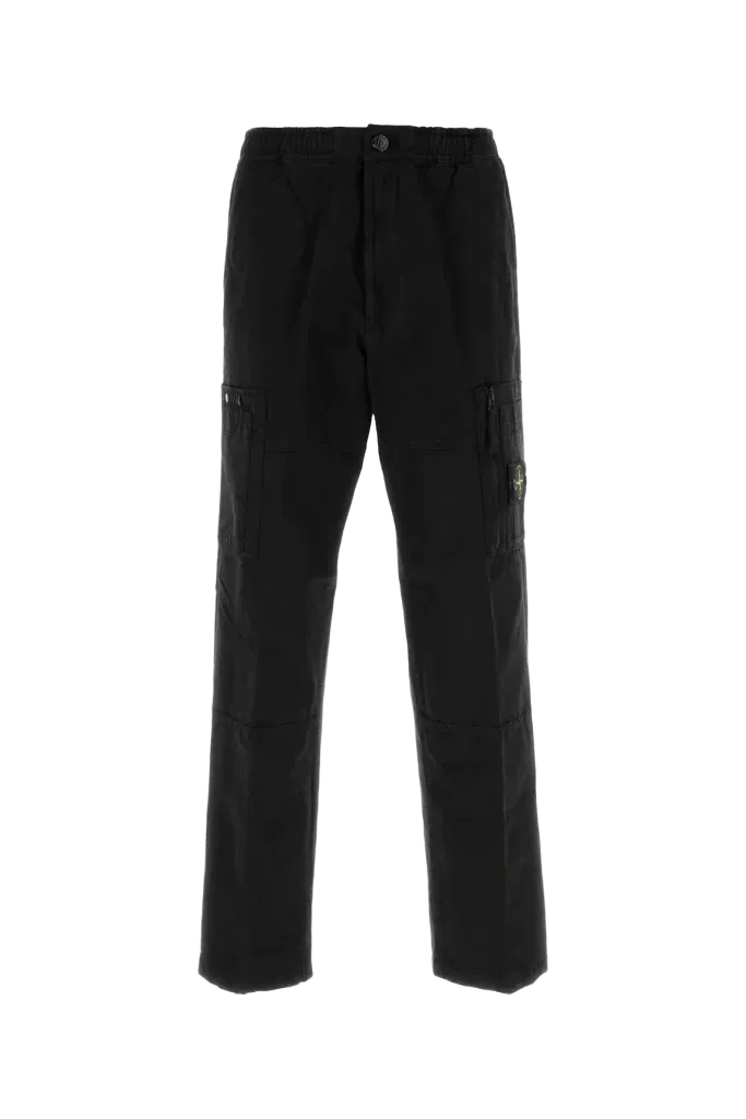 Stone Island Cotton Cargo Cargo Pant — Black