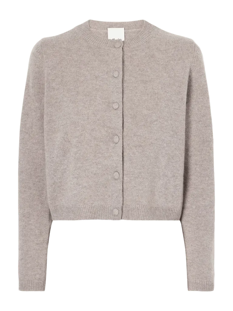 Cropped cashmere cardigan