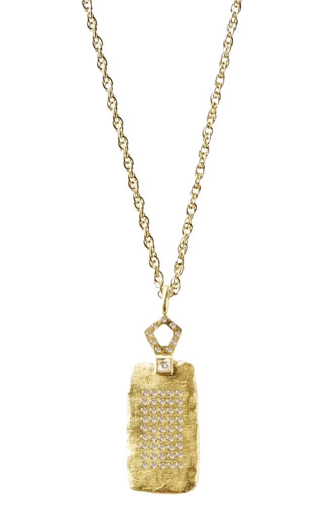 18k Yellow Gold Flacon Diamond Necklace