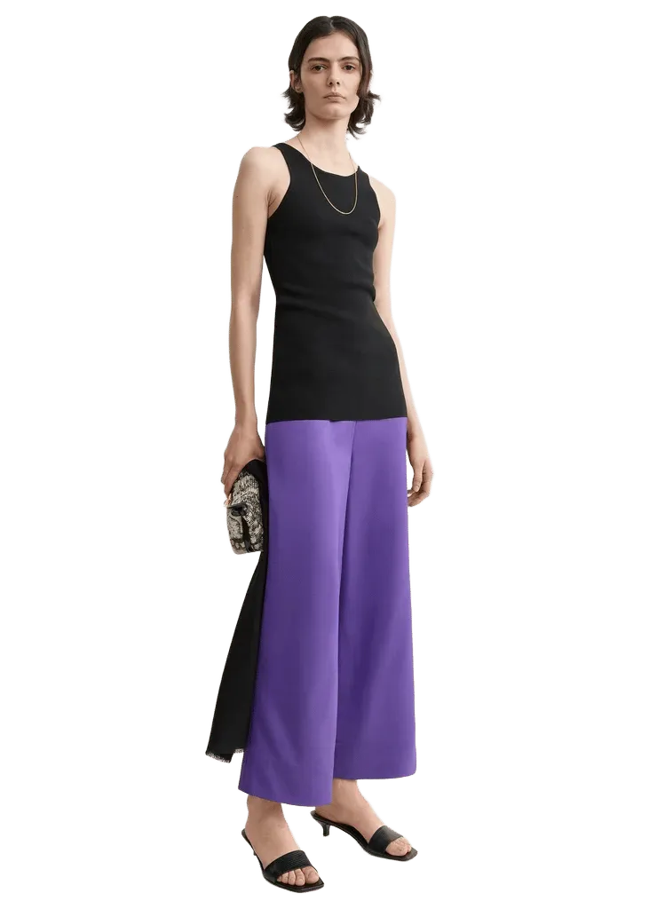 Fluid satin trousers violet