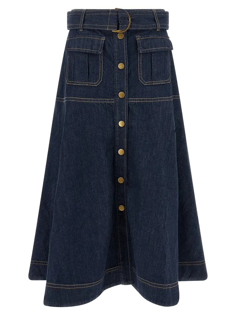 Zimmermann Trailblazer Skirt — Navy