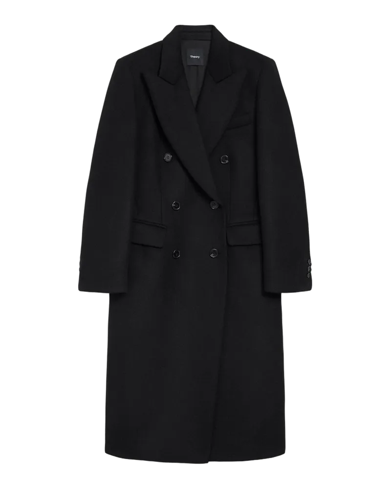 Double-Breasted Overcoat in Plush Melton