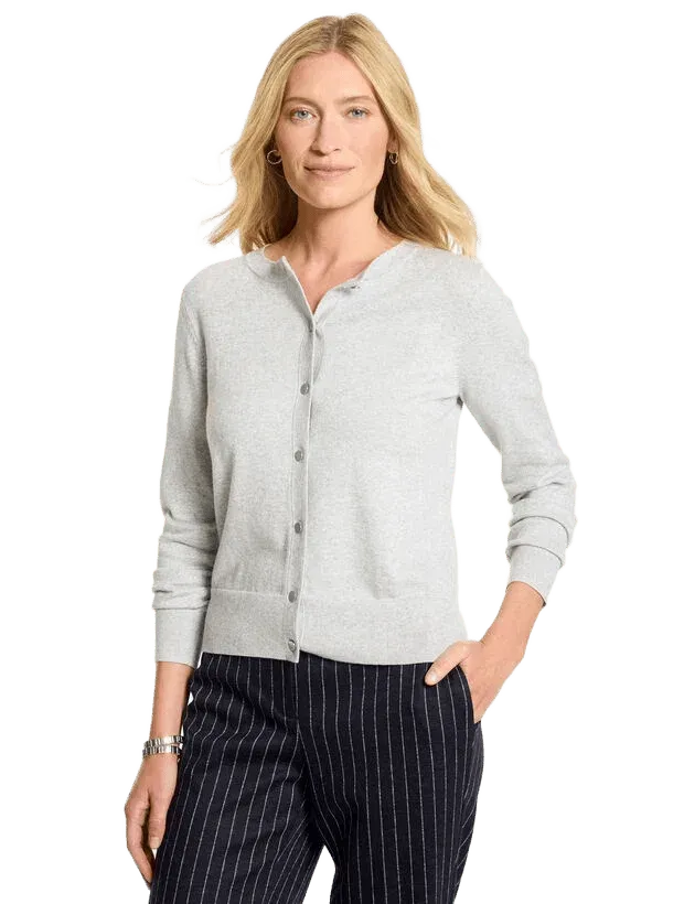 Metallic Occasion Crewneck Cardigan