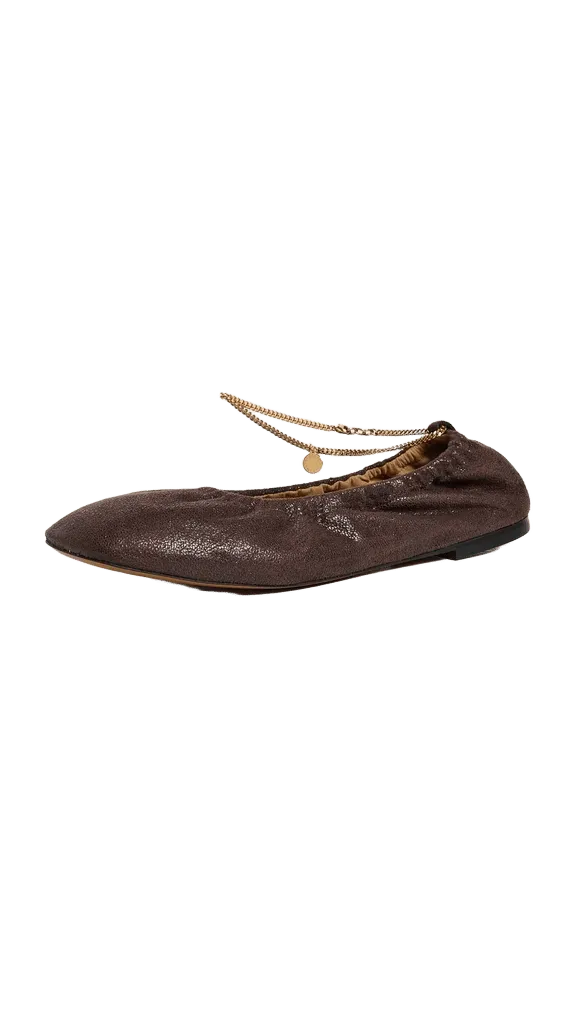 Stella McCartney Ballerina Shaggy Deer Faux Leather Flats