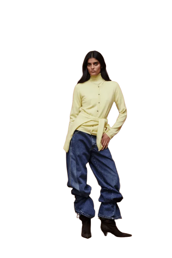 Cashmere Pullover in Gelb