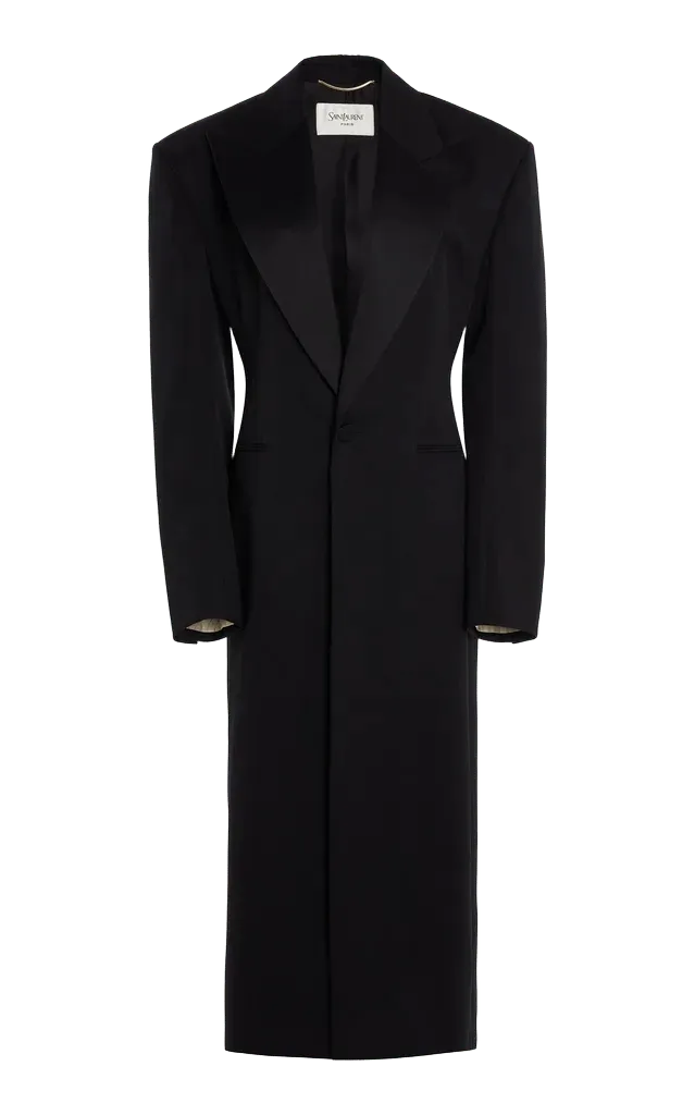 Virgin-Wool Single-Breasted Coat