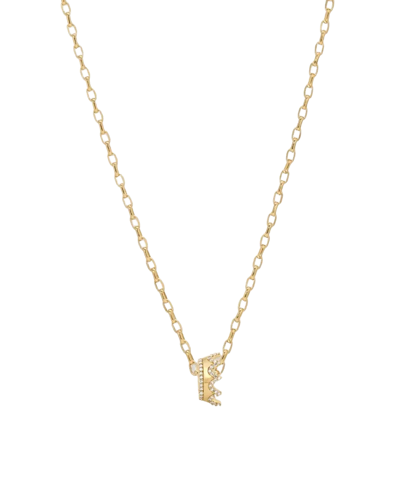 Diamond Crown Big Bead Necklace