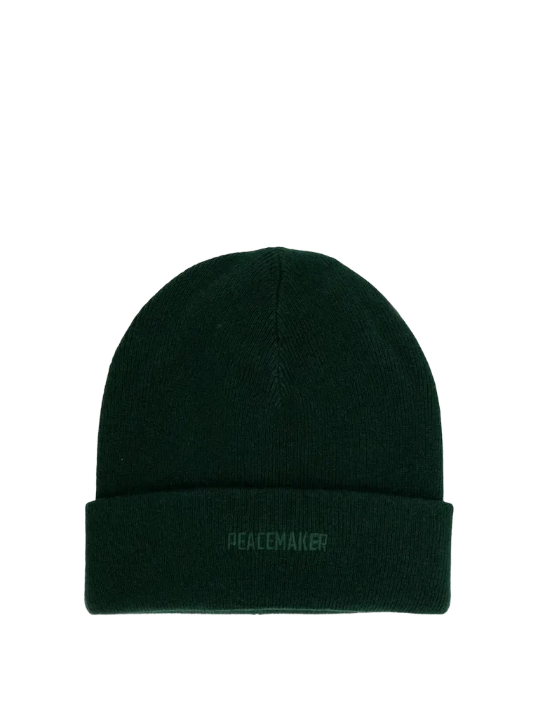 Oamc Peacemaker PCM2OA10AFL00354 Ribbed-Knit Wool Beanie — Green
