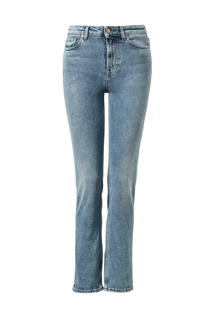 Marlo Straight Leg Jean Mid Blue Length 32"