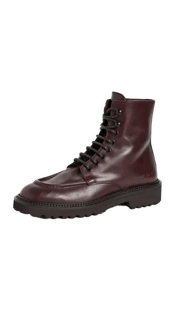 Lace Up Piuma Leather Boots