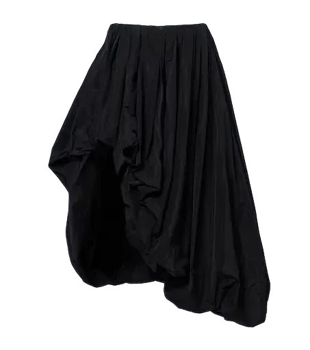 Asymmetric midi skirt
