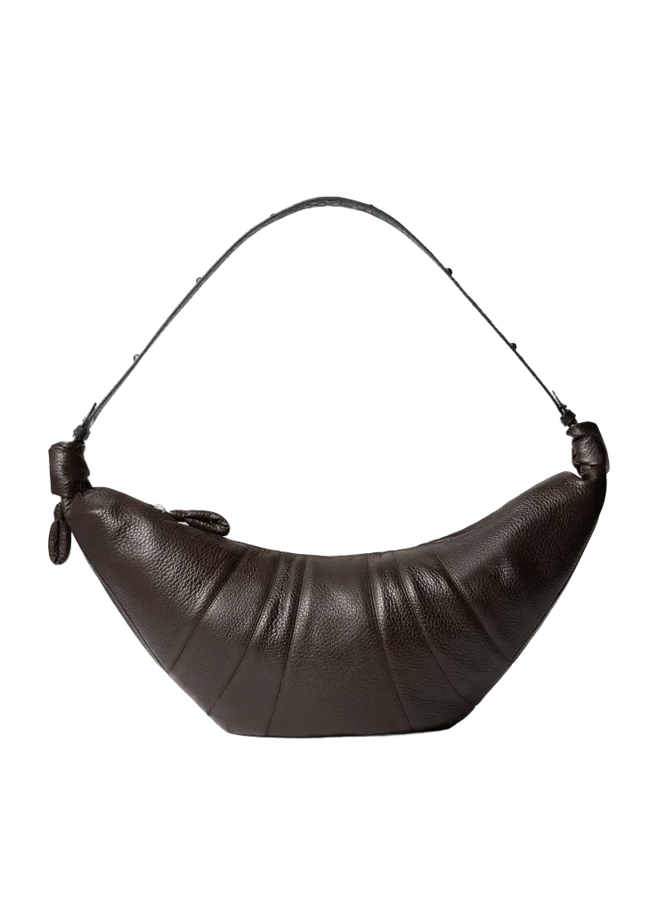 WESTERN STUDS LARGE CROISSANT BAG IN GRAINED COW LEAHER