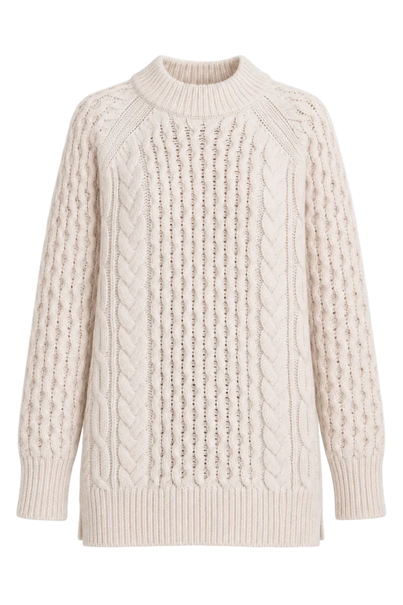 Ivory Galway Fisherman Sweater