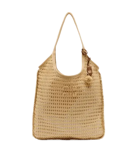 Ivy crochet raffia tote bag