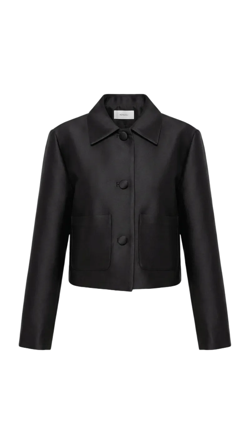 Satin Cropped Jacket