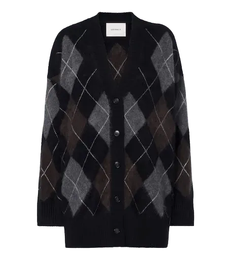 Elaria argyle cashmere cardigan