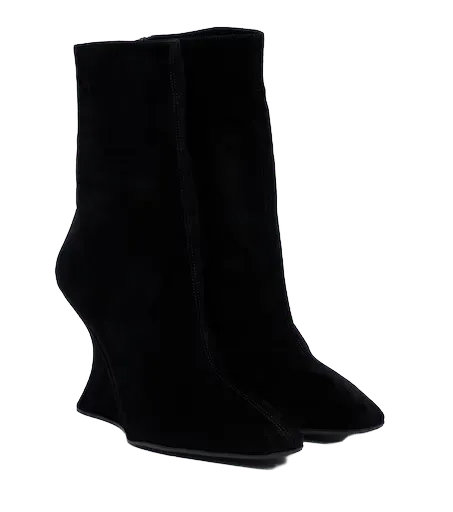 Amore suede wedge ankle boots