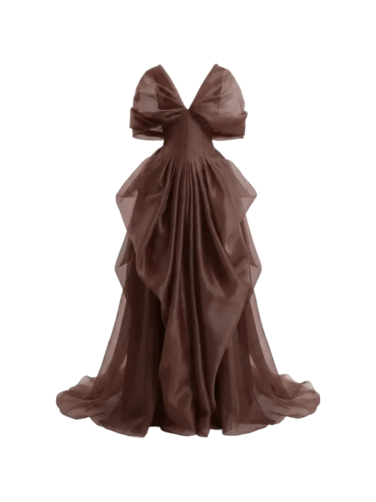 Gemy Maalouf draped V-neck corset dress