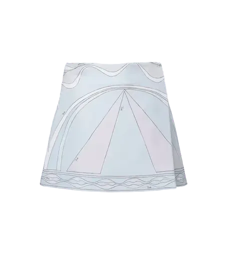 Iride silk twill miniskirt