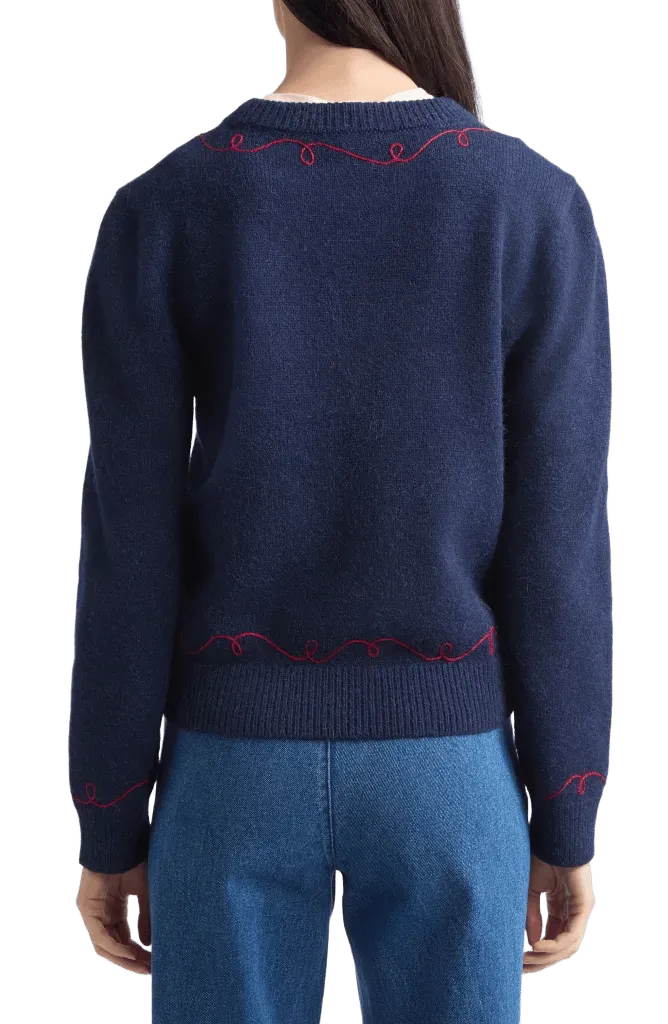 Cowboy Appliqué Alpaca & Merino Wool Sweater