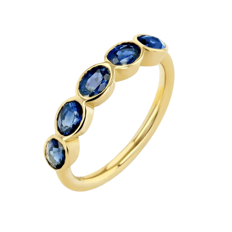 Sapphire Oval Bezel Ring