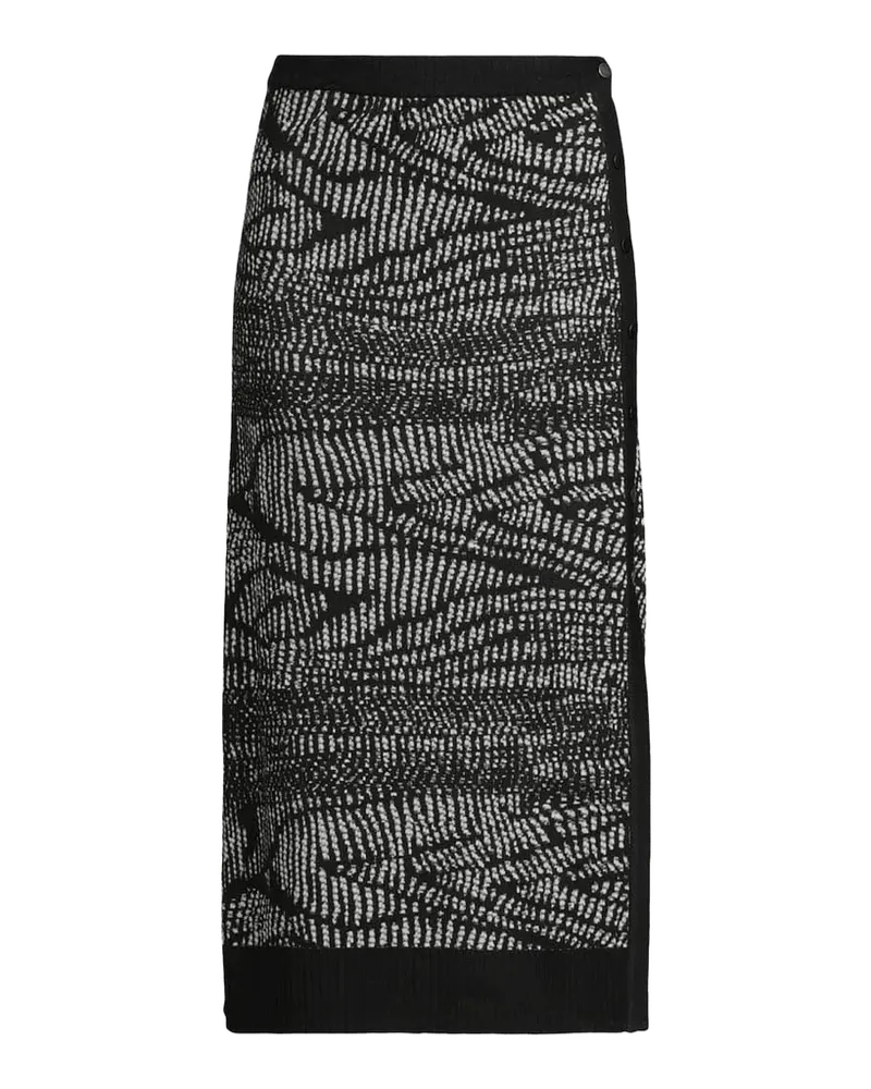 Animal Abstract Jacquard Soft Knit Midi Skirt