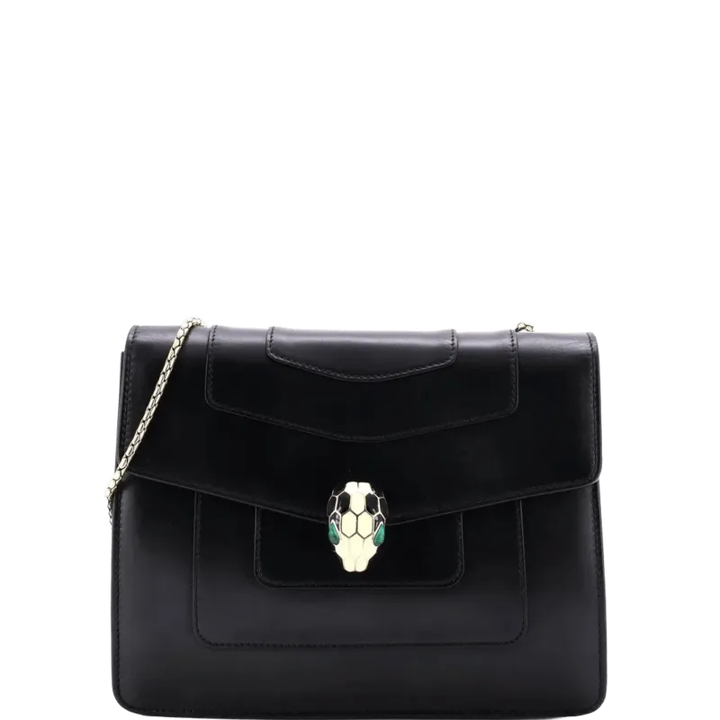 Serpenti Forever Square Shoulder Bag Leather Medium